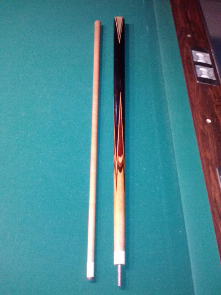 FS 1880-1890 fancy Brunswick cue with vintage case FS 1880-1890 fancy Brunswick cue with vintage case