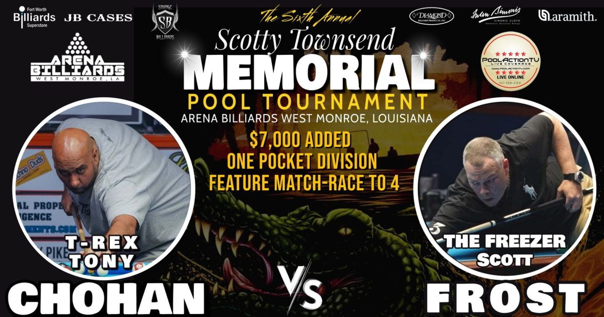 2023 Scotty Townsend MemorialApril 2530thArena Billiards West Monroe