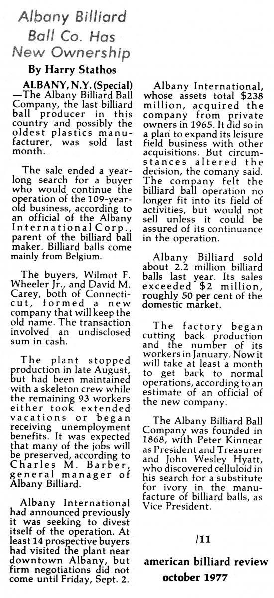 1977_10 Albany Billiard sold.jpg