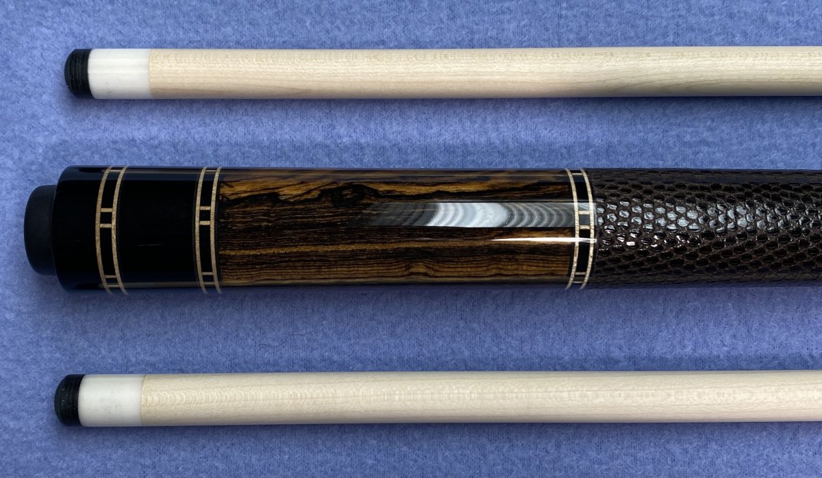 Elegant Bocote Cue Stick with Black-White Linen Wrap main image 1