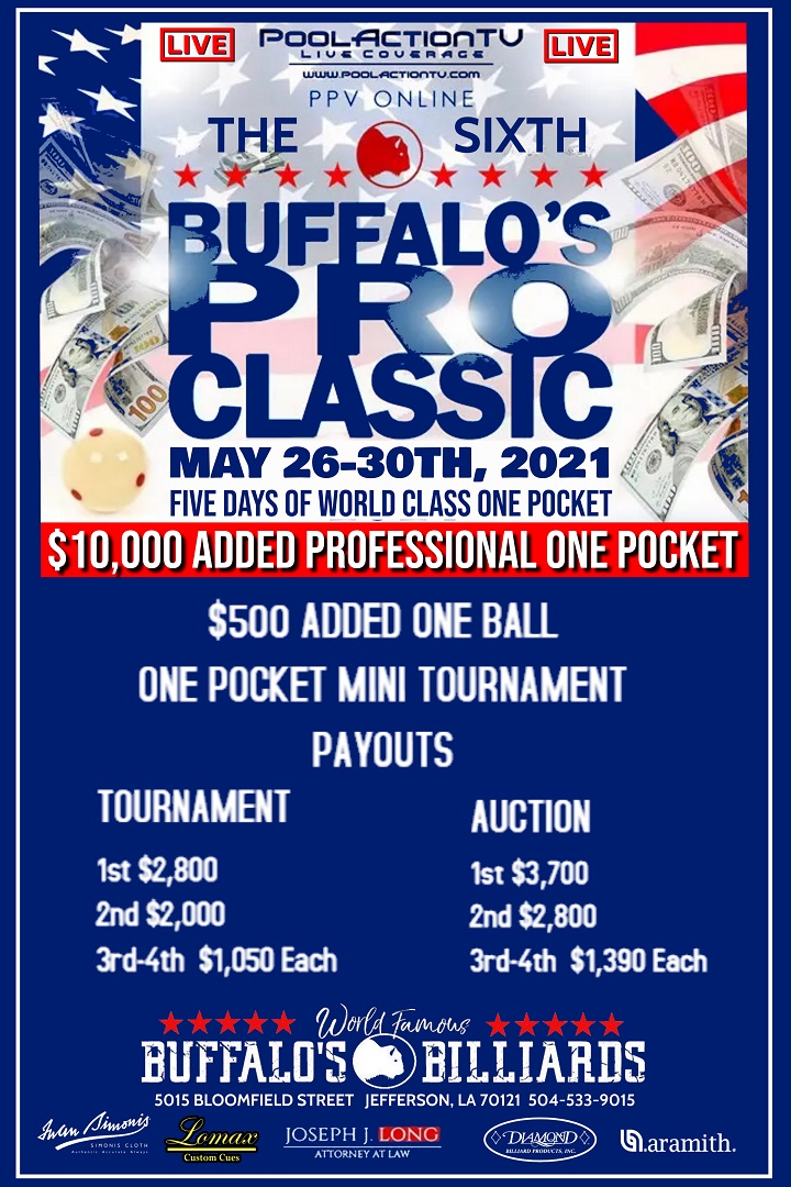PPVMay 2630th 2021 Buffalo's Pro Classic13,500 Total Added. Page 3 AzBilliards Forums