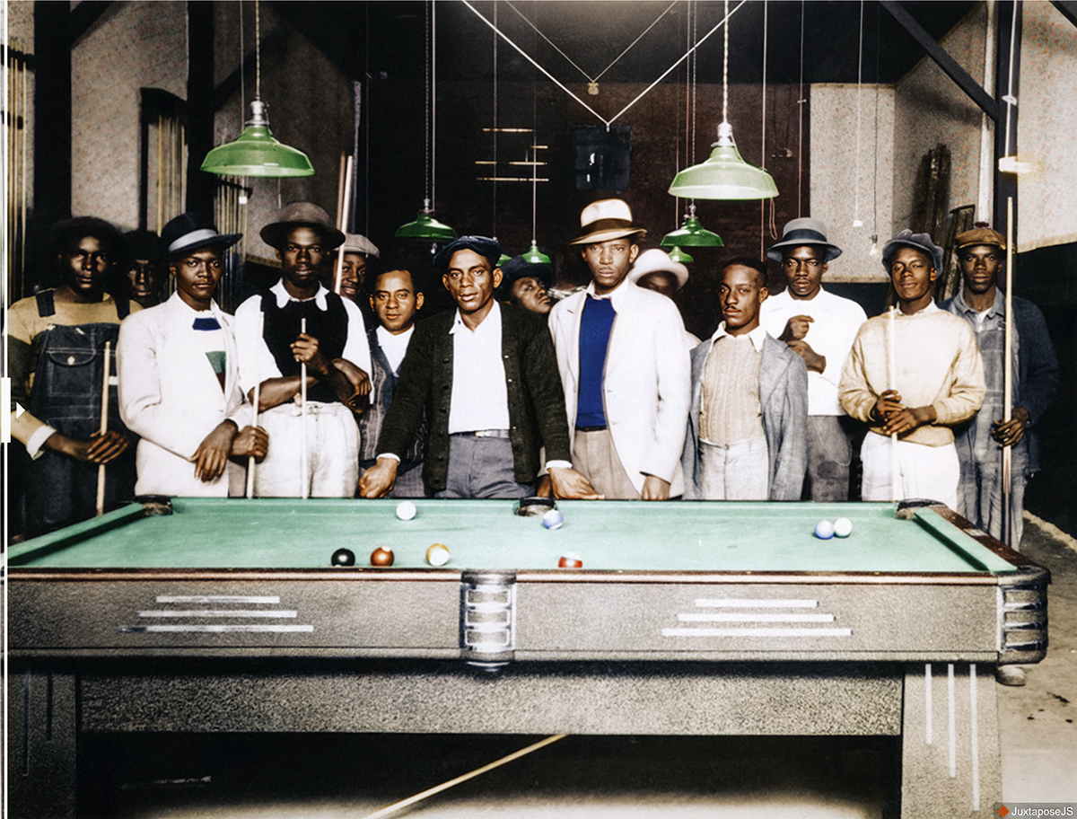 Davis Avenue Pool Hall 1939 - Colorized.jpg