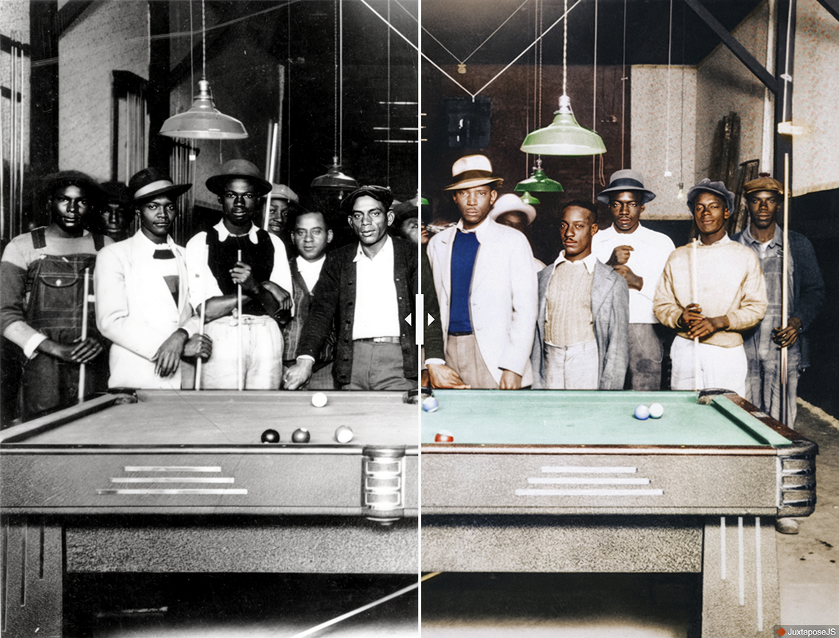 Davis Avenue Pool Hall 1939 - Split Picture.jpg