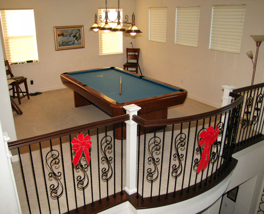 Pool Table- Brown With Green Felt - Burgess Events