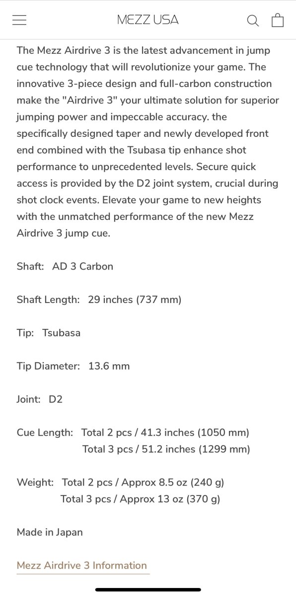 Mezz Air Drive 3 released today! | AzBilliards Forums Mezz Air Drive 3 released today! | AzBilliards Forums