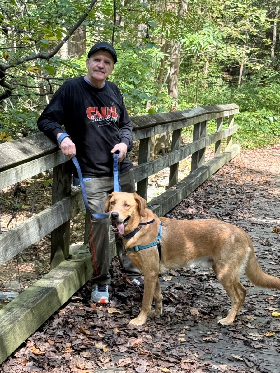 Keith and Ducky in Rock Creek Park by the Wooden Bridge 2025.jpeg