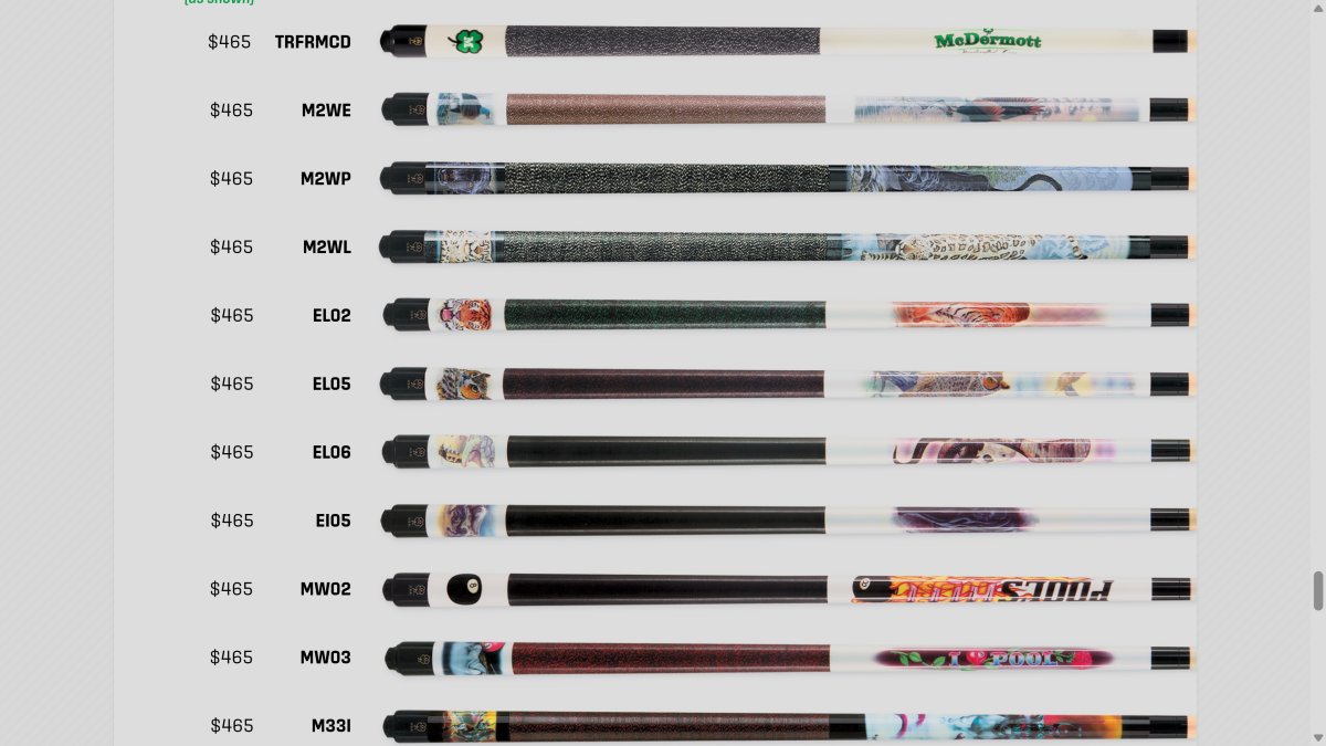 McDermott wrapless cues.jpg