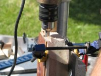 Drilling for the pockets and adding the cloth relief.JPG Drilling for the pockets and adding the cloth relief.JPG