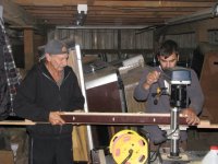 Drilling rail bolt holes, and fitting the cushion blocks (9).JPG