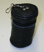 Cue Ball Case-Black Genuine Sharkskin.JPG