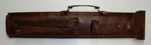 2x4 Embossed Lizard Cue Case-cognac.JPG