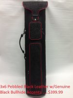 3x6 Black with Black Bullhide and Red Piping Envelope Case.jpeg 3x6 Black with Black Bullhide and Red Piping Envelope Case.jpeg
