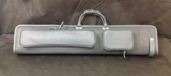 6x12 Square Dealer Butterfly Case Black Pebbled Leather with Gray Accents front.jpg