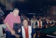 Jim McDermott & NWPA Pres Bob Caldron - Charlie Hans & Aaron Aragon (1st) behind - '01 Olhausen .jpg