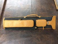 3x6 Envelope Cue Case Bullhide and Full Quill Ostrich.jpg
