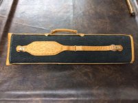 3x6 Envelope Cue Case Bullhide and Full Quill Ostrich back.jpg