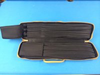 6x12 Round Butterfly Dealer Case Brown w Saddle Tan Accents interior.jpg