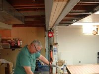 Joe (home owner) helping with the slate (2).JPG