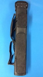 2x4 Black Leather with Genuine Black Bullhide Accents Flip Lid Case.jpg