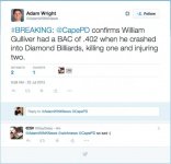 Adam Wright on Twitter: %22#BREAKING: @CapePD confirms William Gulliver had a BAC of .402 when h.jpg