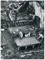 NYC 1930s firemen play pool after pool room fire.jpg