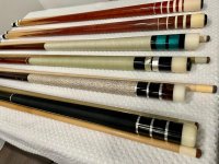 Doc Frye and Brunswick cues.jpg