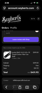 Order #275443 - Seybert's Billiards Supply - Account.png