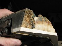 Sand flush with the  rail end and miter cut.JPG