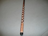 Joe's cue with Cue Tattoo-Thick n Thin Braid 2.JPG