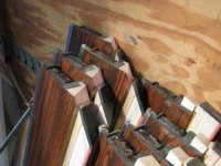 Finished up rails, cloth going on, tables together tomorrow 006.JPG