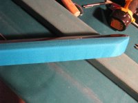 Finished up rails, cloth going on, tables together tomorrow 015.JPG