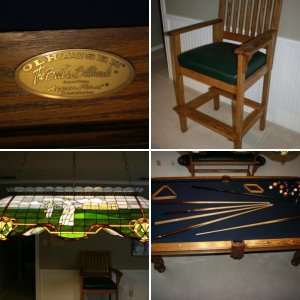 Olhausen 8' Montrachet oak pool table