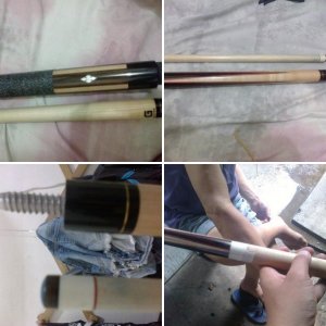 my vintage cue under repair by Bebot Bautista