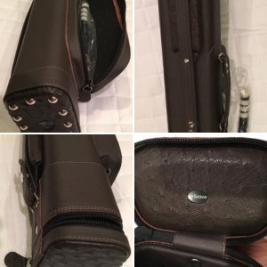 Brown Whitten leather and ostrich