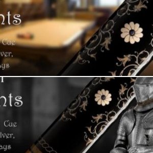 " Silver Knights Cue" "Knight Cue"