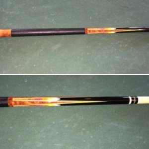 First veneered cue
