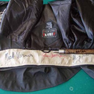 2009 04 24TomsSignatureJacket21
The pool cue is my Scorpion Break cue which Johnny Archer signed for me at Butera's Billiards in Moorpark, CA. after h