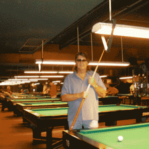 2006 08 14 Tom at Akademy Billiards Paris playing a local named Nicolas who I met through the CCB at Billiards Digest.