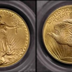 PCGS 1908 MS66 (wells fargo) No Motto