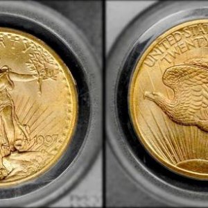 PCGS 1907 MS66 No Motto (1st year of issue)