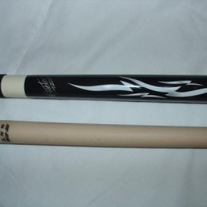 Design on forearm of the Cuetec youth cue