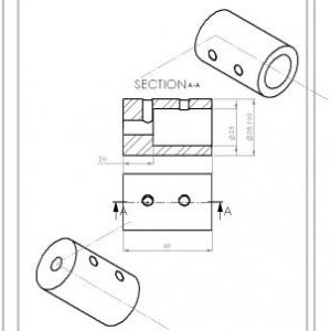 Taig 25mm gundrill adapter