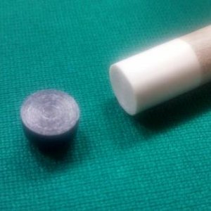 popped tip - JD cue with an Ultraskin Medium.  It lasted less than a dozen shots.  I've tried 3 different types of layered tips (Kamui, G2 and Ultrask