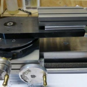Pic-12 Assembled Radius thingy On Lathe