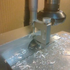Centralizing the router mount hole to the width of the mount block, using a Universal mic to check the wall section.