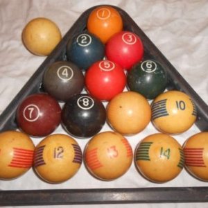 striped ball set with numbers