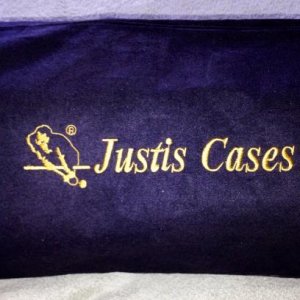 Close up of embroidery on Storage Bag