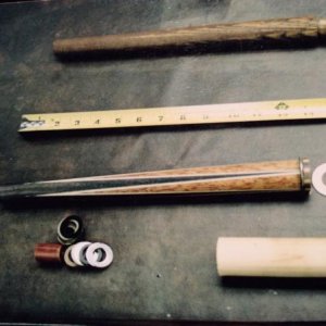 Fore Arm of Charlie Brown, recut points, I don't like to see miter lines in my cues so I recut all my points.