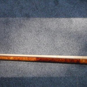 AFZALIA FRONT,AMBOYNA HANDLE,SNAKE WOOD RINGS.