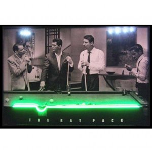 Rat Pack Neon PLAYING POOL
